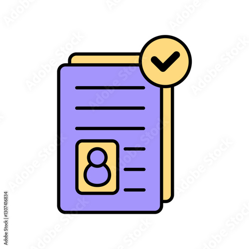 Icon a employment contract, isolated against a clean background.