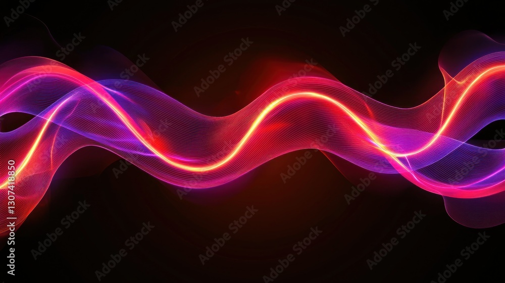 Obraz premium Colorful flowing lines illuminated with vivid and vibrant colors