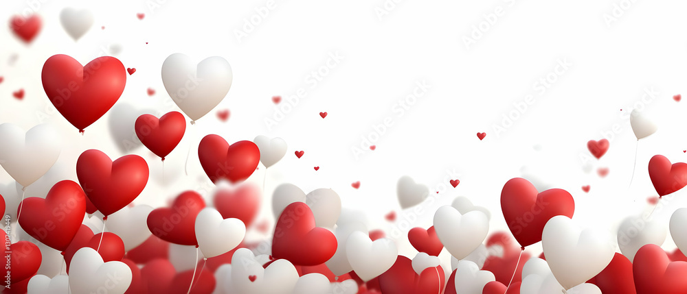 Red & white heart balloons, Valentine's Red & white heart balloons, Valentine's