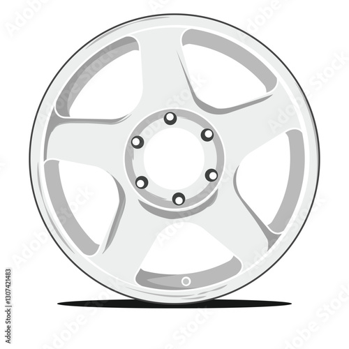 BRADLEY V Wheels (Pearl White) Vector Illustration