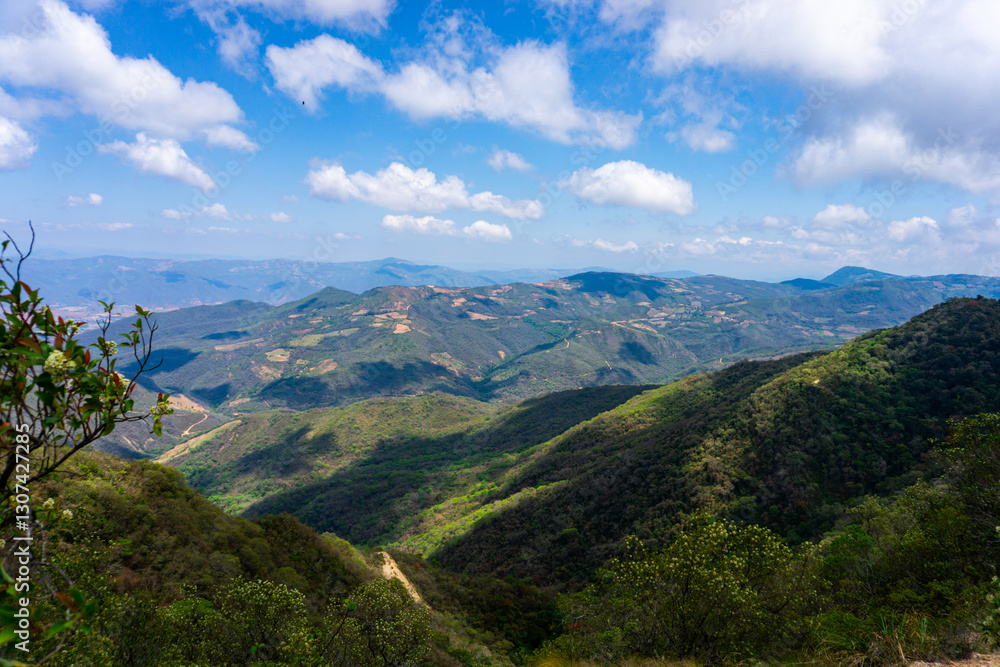 Naklejka premium Breathtaking Aerial View Of Amboro National Park Bolivia With Vast Rainforest Towering Cliffs And Cloudy Sky In A Pristine Natural Setting