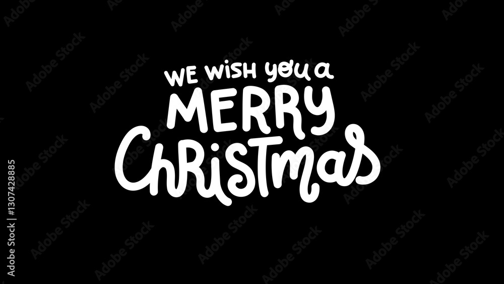 Text We wish you a Merry Christmas. Text typography
isolated on transparent background. Best suited for greeting card, poster and banner design elements. 4K Ultra HD Text We wish you a Merry Christmas. Text typography
isolated on transparent background. Best suited for greeting card, poster and banner design elements. 4K Ultra HD