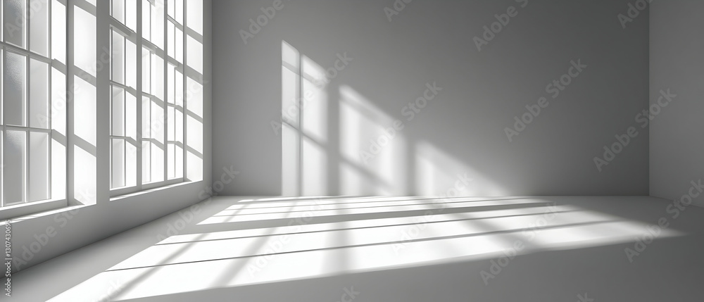 Obraz premium Sunlight in empty room, interior design