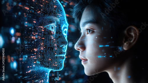 Security expert analyzes deepfake content using advanced holographic detection tools