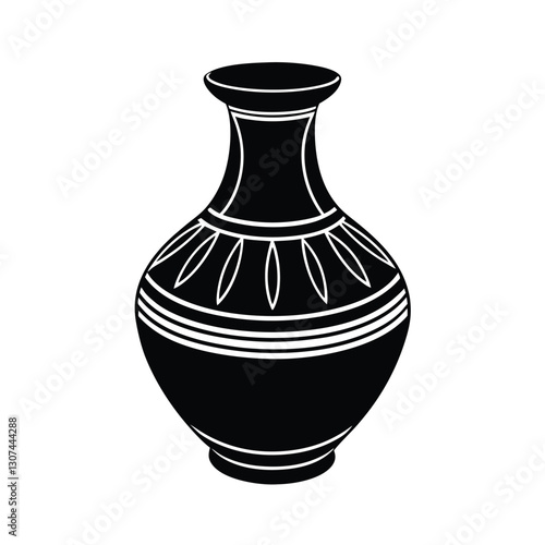 vase on white vector illustration