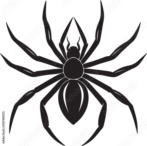 Spider  Art Silhouette Vector Vol - 4 ,horror, silhouette, fear, sign, tarantula, scary, cartoon, poisonous