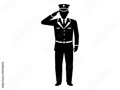 Female soldier silhouette vector on white background, person in the battle, military people concept. female soldier silhouette vector on white background