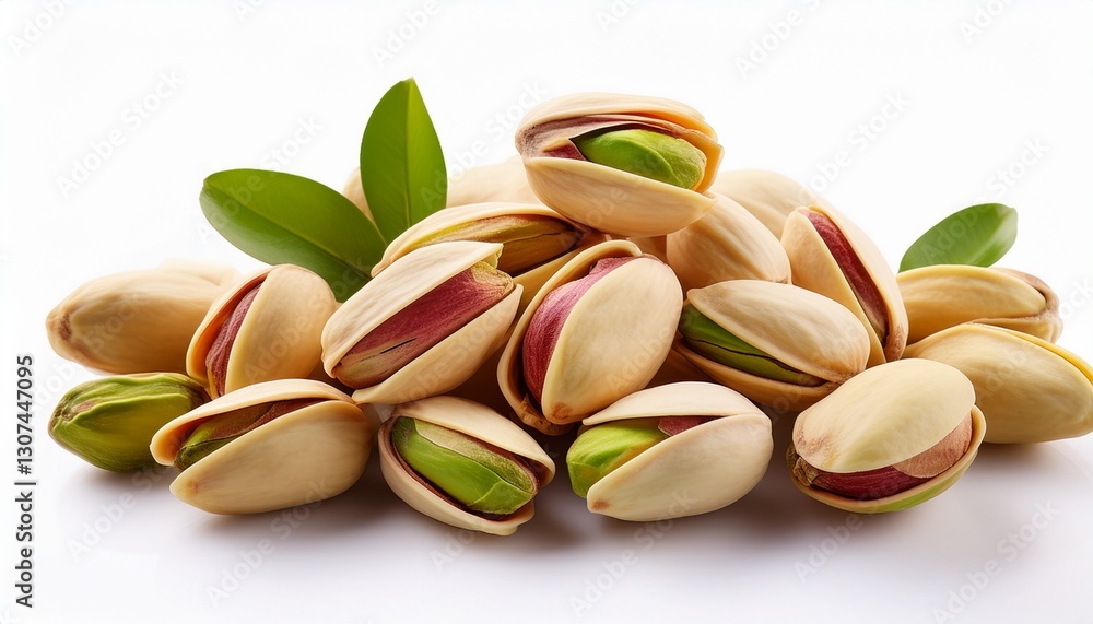 pile of pistachios isolated on white background pile of pistachios isolated on white background