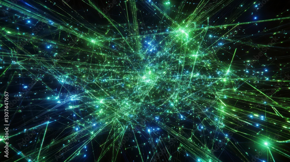 Abstract energetic network explosion in dark space Abstract energetic network explosion in dark space