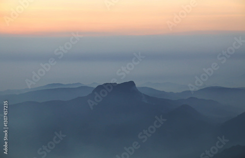 fog over mountains