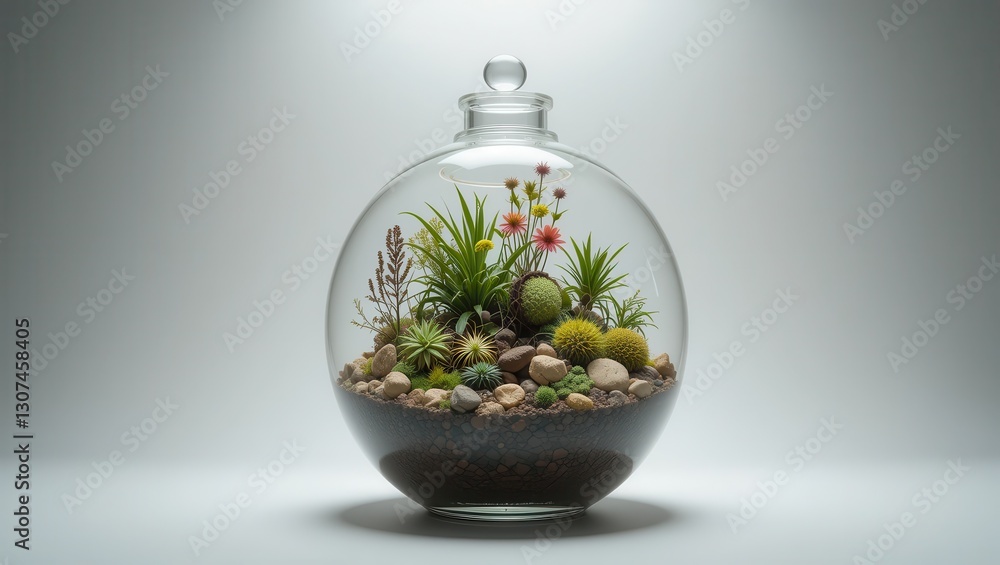 Terrarium Globe Display, Nature's Miniature Terrarium Globe Display, Nature's Miniature