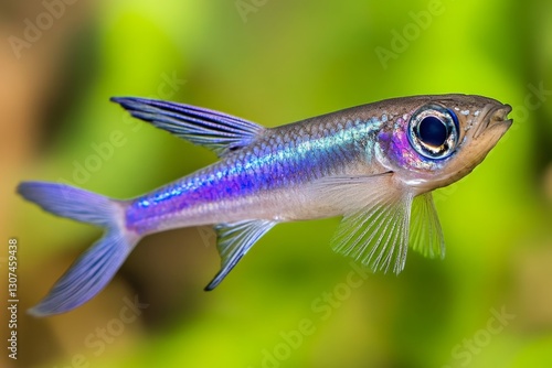 A flying fish leaping out of the ocean, gliding momentarily before re-entering the water