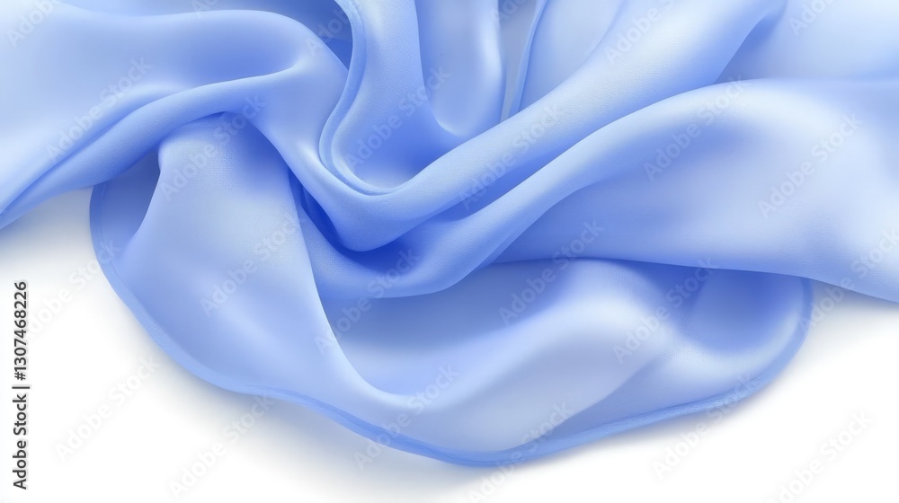 Fototapeta premium Soft Blue Fabric with Gentle Flowing Motion
