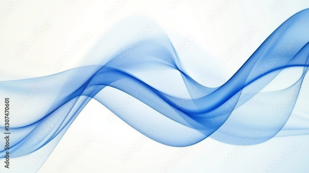 Naklejka premium Soft Blue Waves with Natural Light Effects