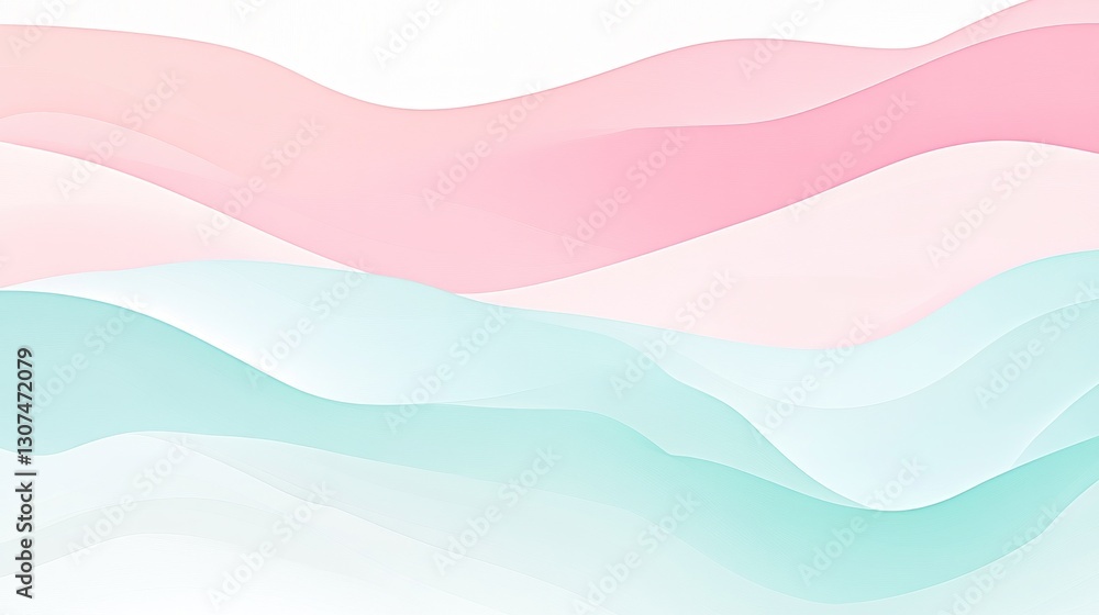Abstract layered design showing gentle flowing curves of color Abstract layered design showing gentle flowing curves of color