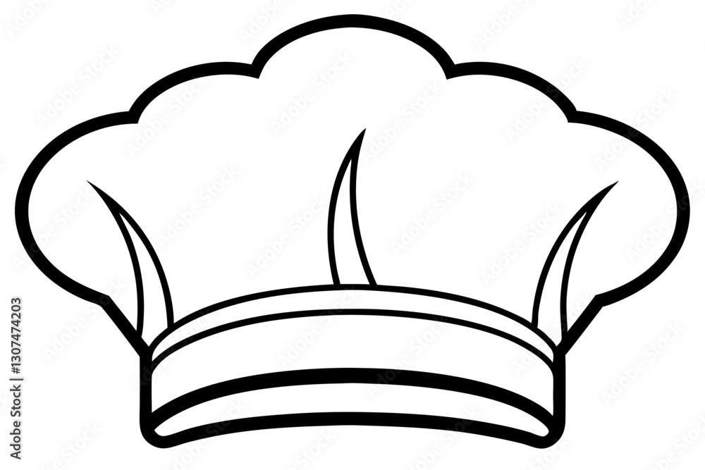 Elegant Line Art of a Chef's Hat for Culinary Design
Elegant Line Art of a Chef's Hat for Culinary Design