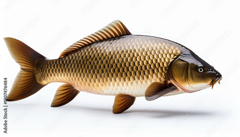 common carp cyprinus carpio isolated on white common carp cyprinus carpio isolated on white
