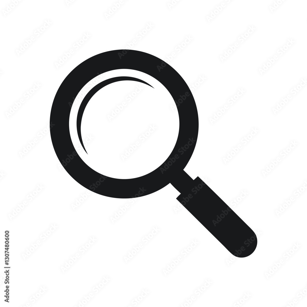 magnifying glass icon vector isolated on white magnifying glass icon vector isolated on white