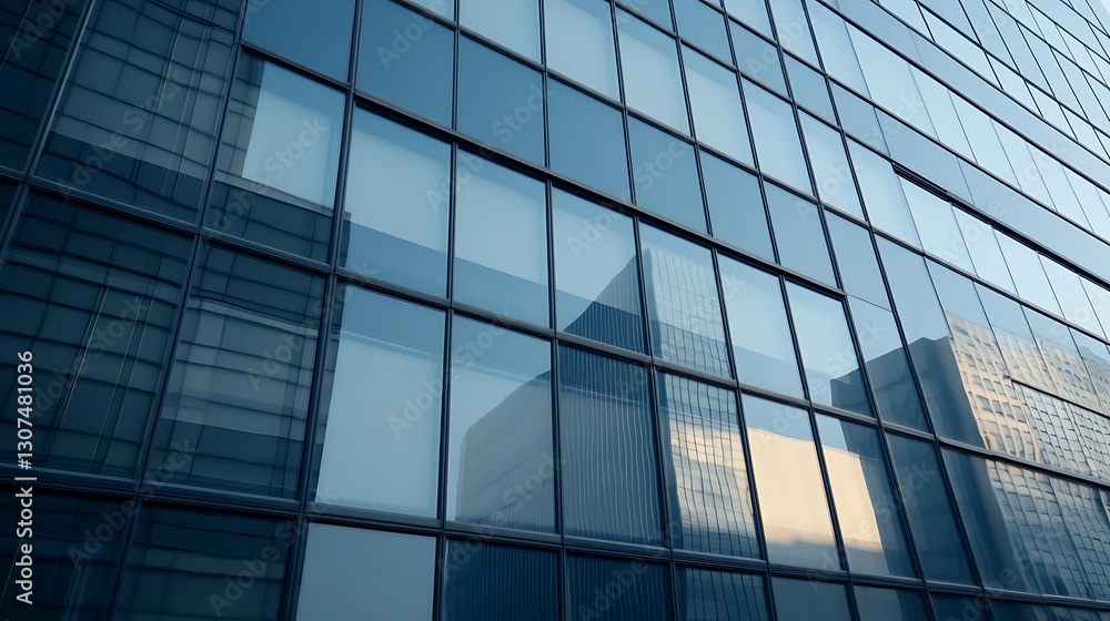 Close-up of a glass skyscraper reflecting distorted images, showcasing modern architecture and urban design. Close-up of a glass skyscraper reflecting distorted images, showcasing modern architecture and urban design.