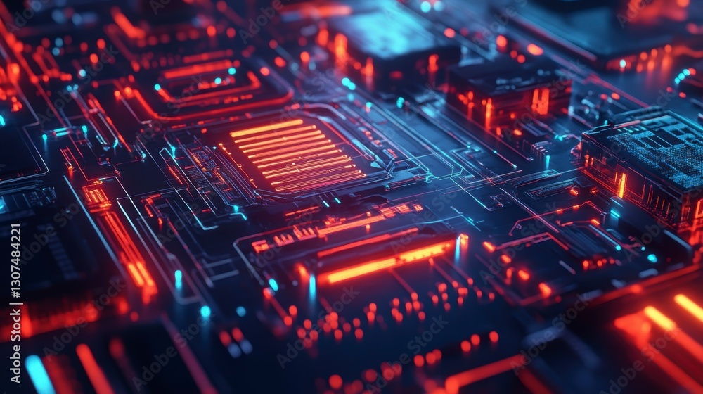 Obraz premium Abstract Circuit Board Technology (2)