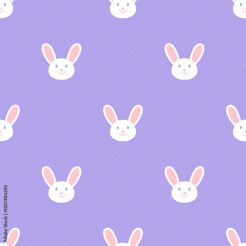 Seamless rabbit pattern featuring cute bunnies in soft pastel tones, perfect for creating custom fabric, wallpaper, and kids' designs Seamless rabbit pattern featuring cute bunnies in soft pastel tones, perfect for creating custom fabric, wallpaper, and kids' designs