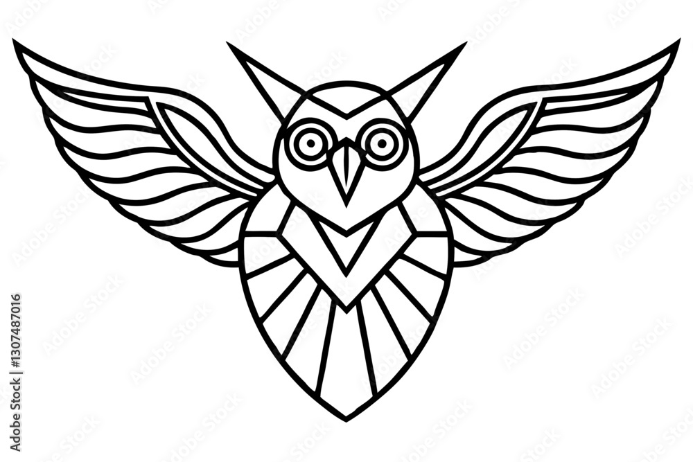 Owl with Symmetrical Wings – Modern Line Art Vector for Wildlife and Nature Designs
Owl with Symmetrical Wings – Modern Line Art Vector for Wildlife and Nature Designs