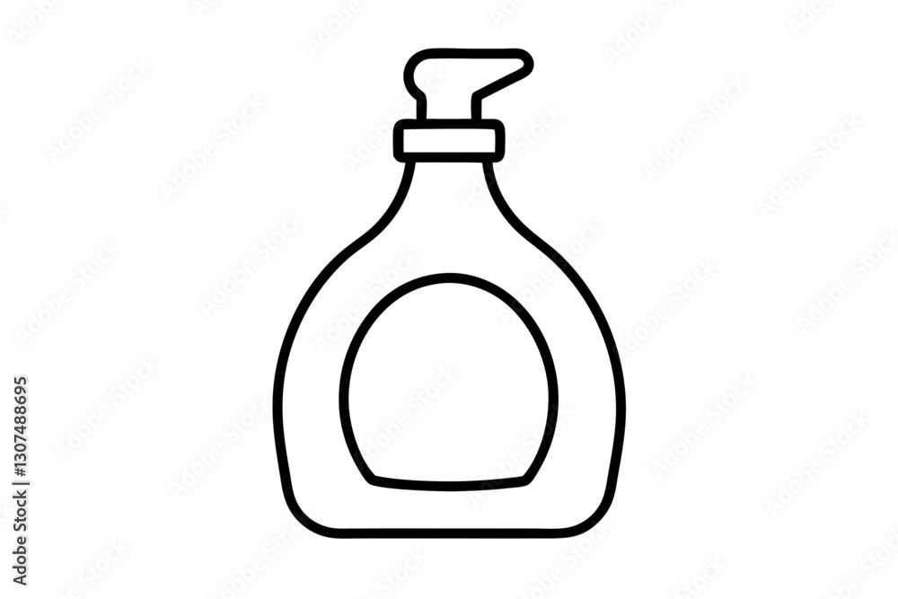 Minimal Line Drawing of Dish Soap Bottle for Home and Cleaning Design
Minimal Line Drawing of Dish Soap Bottle for Home and Cleaning Design