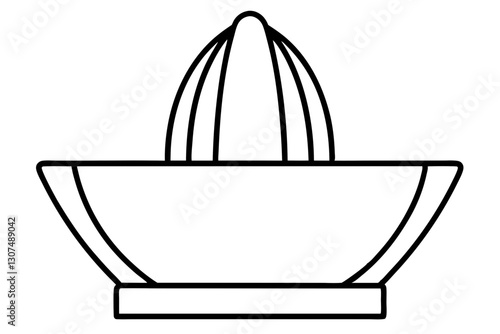 Simple Line Drawing of a Juicer – Fresh and Healthy Drink Illustration

