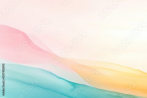 serene pastel-colored abstract representation of easter that evokes springtime with room for copy space