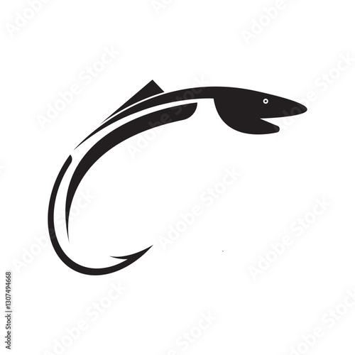 Bait Lure Fish Hook Jig for Fish Angler Sport Fishing logo design