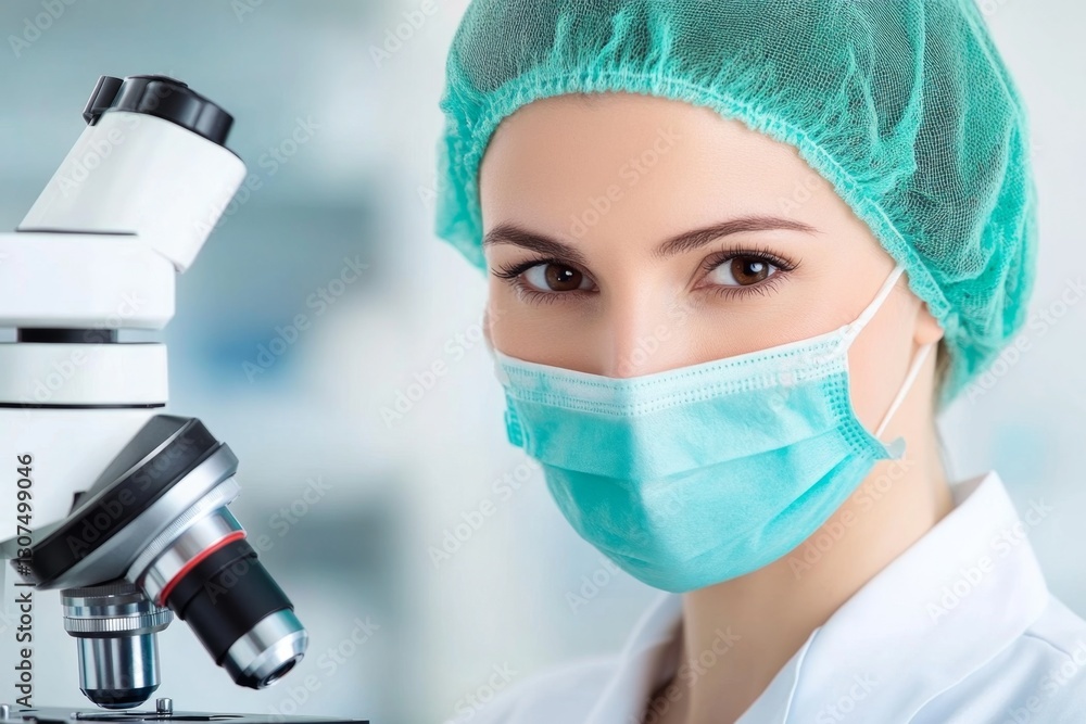 A scientist in a lab studying a coal sample under a microscope A scientist in a lab studying a coal sample under a microscope