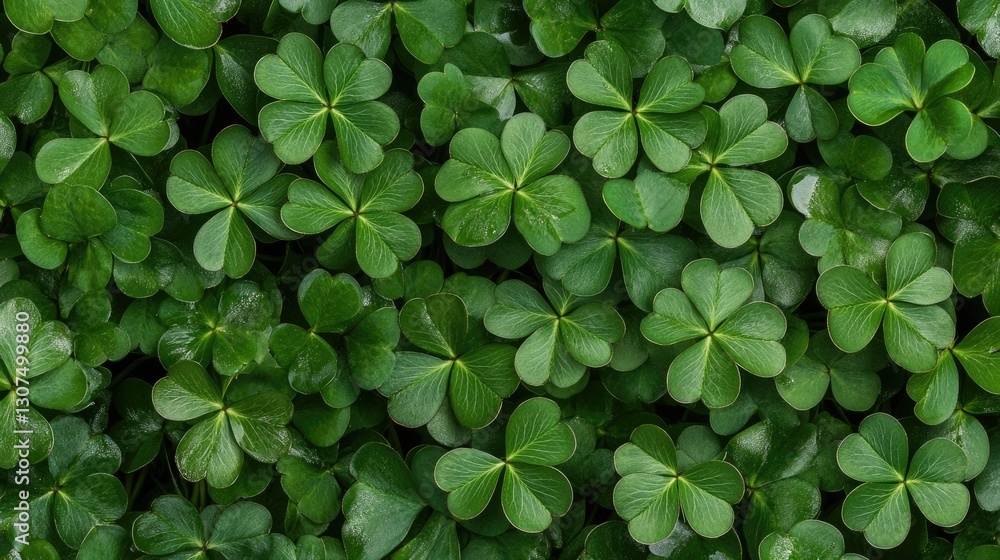 A minimalist St. Patrick's Day-themed banner showcases a detailed shamrock design against a striking black background A minimalist St. Patrick's Day-themed banner showcases a detailed shamrock design against a striking black background