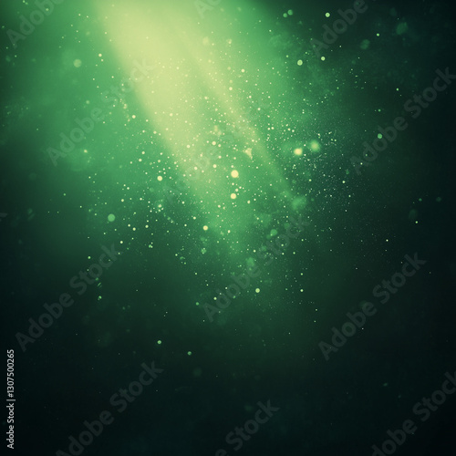 Vintage Green Light Leak Overlay with Dust and Grain Texture


