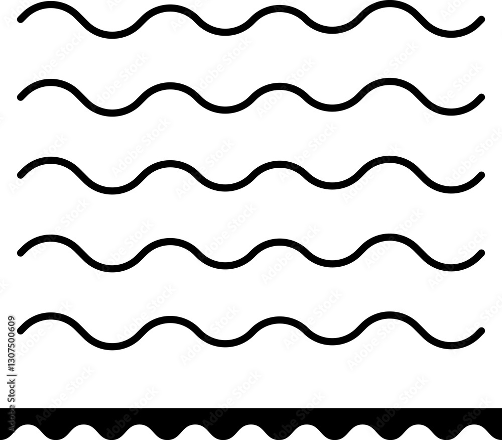 Water line wave ornament collection for print, UI or app web design. Seamless marine wave decoration pattern isolated on white background. Ocean, sea waves flat Trendy Simple lines icons symbols set. Water line wave ornament collection for print, UI or app web design. Seamless marine wave decoration pattern isolated on white background. Ocean, sea waves flat Trendy Simple lines icons symbols set.