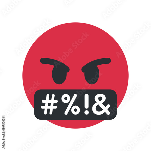 Face with Symbols Over Mouth