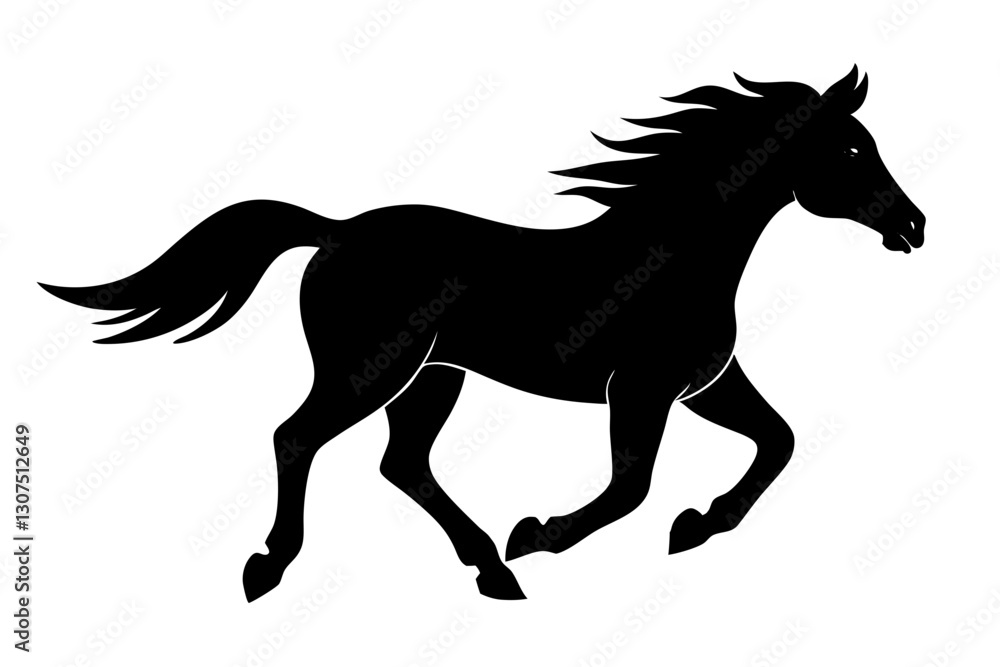 Galloping Horse Silhouette – Vector Animal Icon Illustration
Galloping Horse Silhouette – Vector Animal Icon Illustration