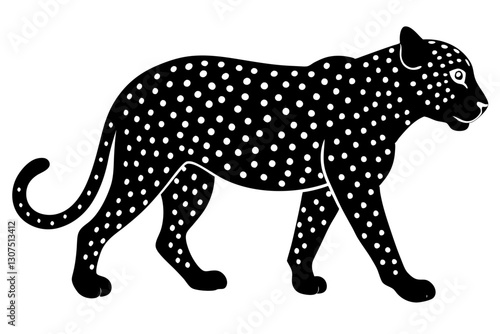 Leopard Silhouette Vector Illustration Design


