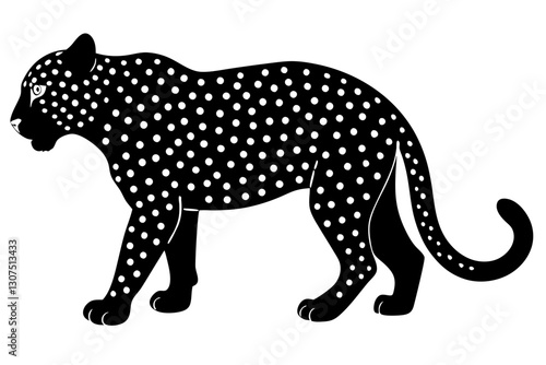 Leopard Silhouette Vector Illustration Design

