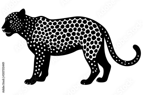 Leopard Silhouette Vector Illustration Design

