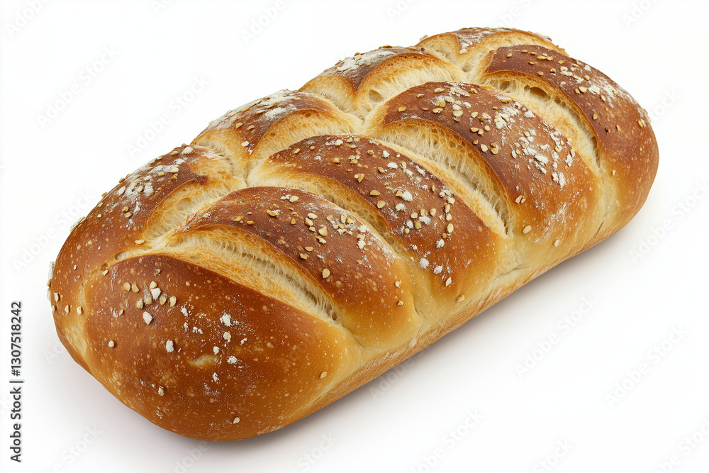 Rustic artisan sourdough bread loaf with a golden crust and a braided design Rustic artisan sourdough bread loaf with a golden crust and a braided design