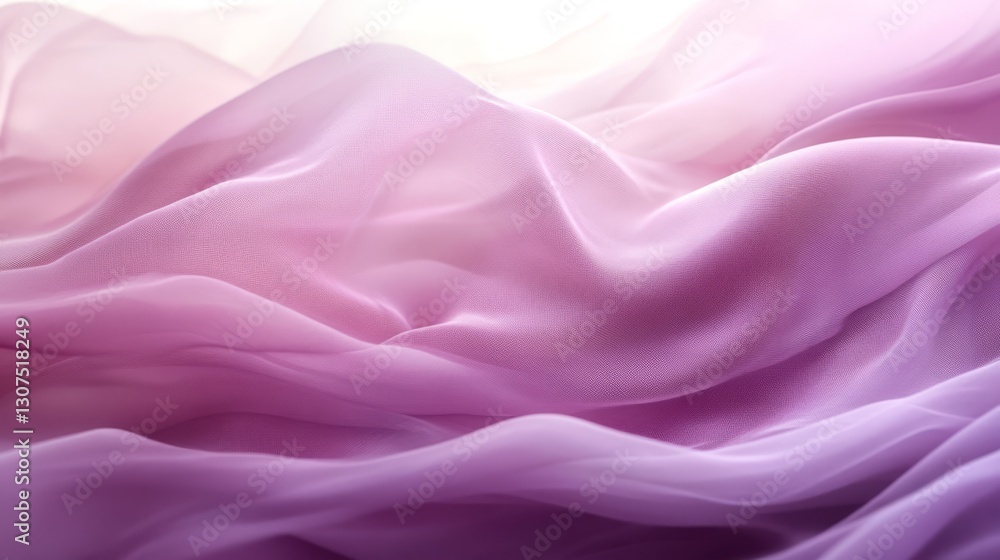 Obraz premium Delicate flowing fabric drapes in shades of pink and purple