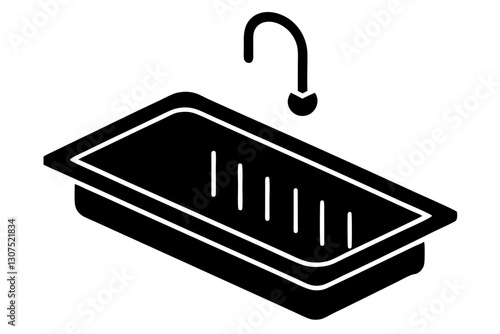 Shower Tray Icon Vector Illustration for Bathroom Design

