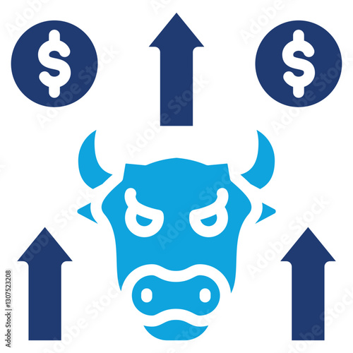 Bull Market mixed color icon