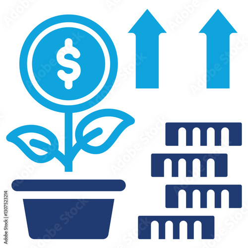 Dividend Yield mixed color icon