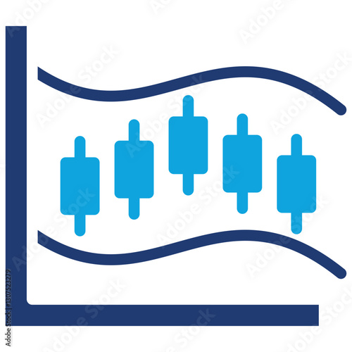 Bollinger Bands mixed color icon