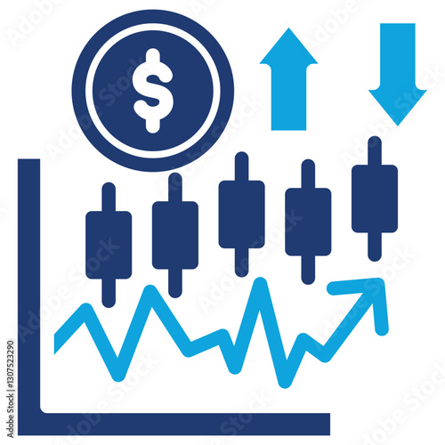 Swing Trading mixed color icon