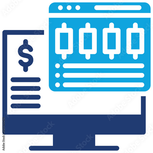 Trading Platform mixed color icon