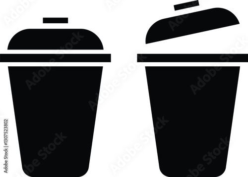 trash bin icon set. delete icon set vector eps10.