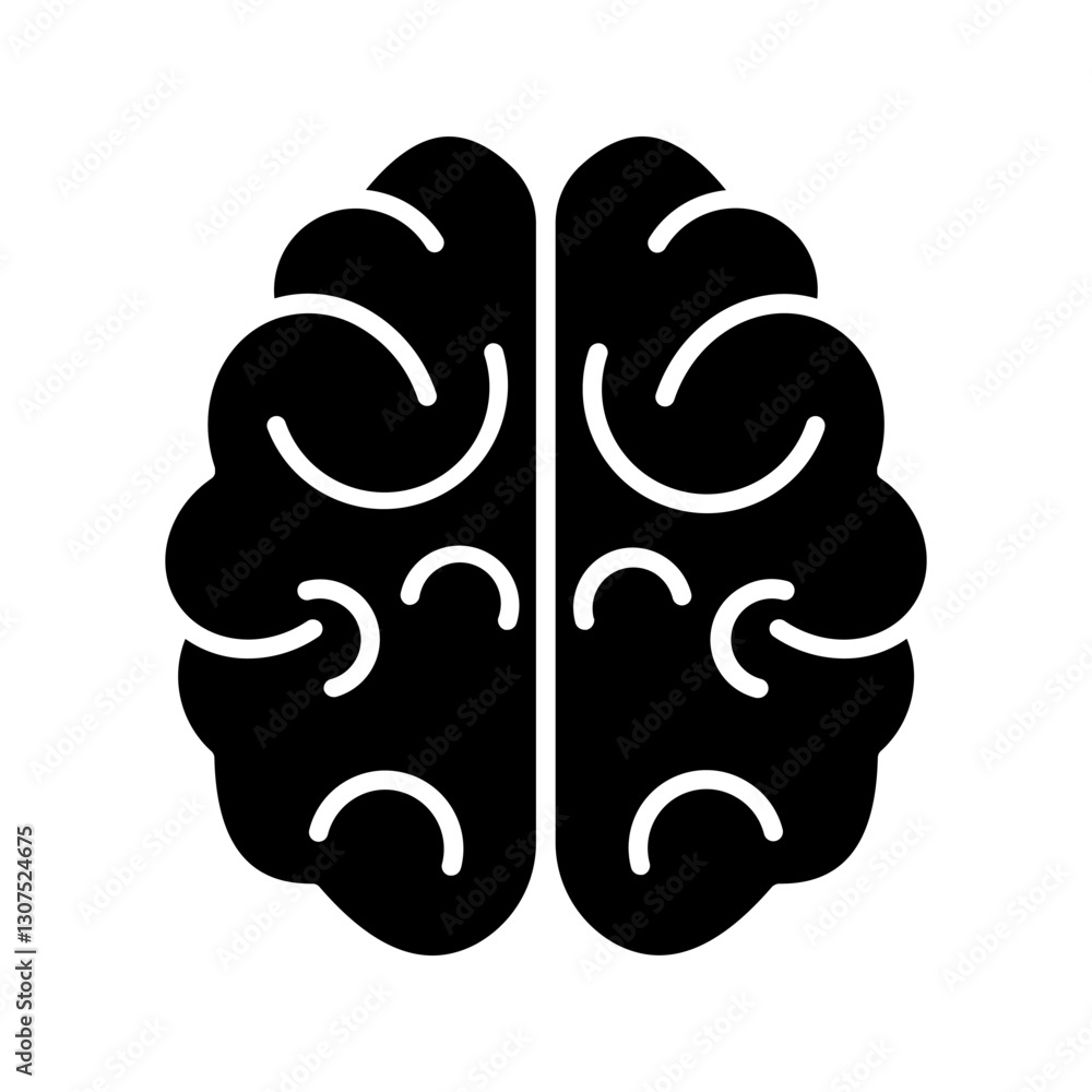 brain icon color editable on white background brain icon color editable on white background