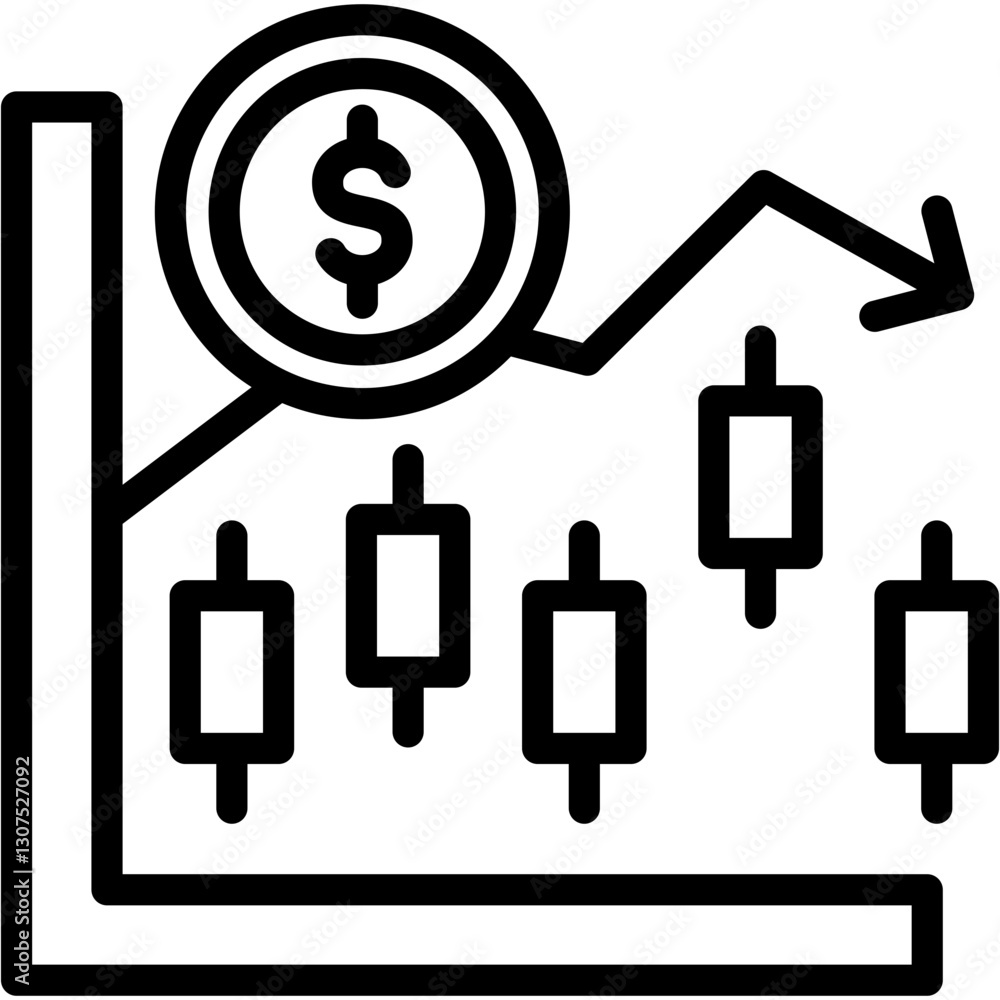 Chart Patterns line icon Chart Patterns line icon